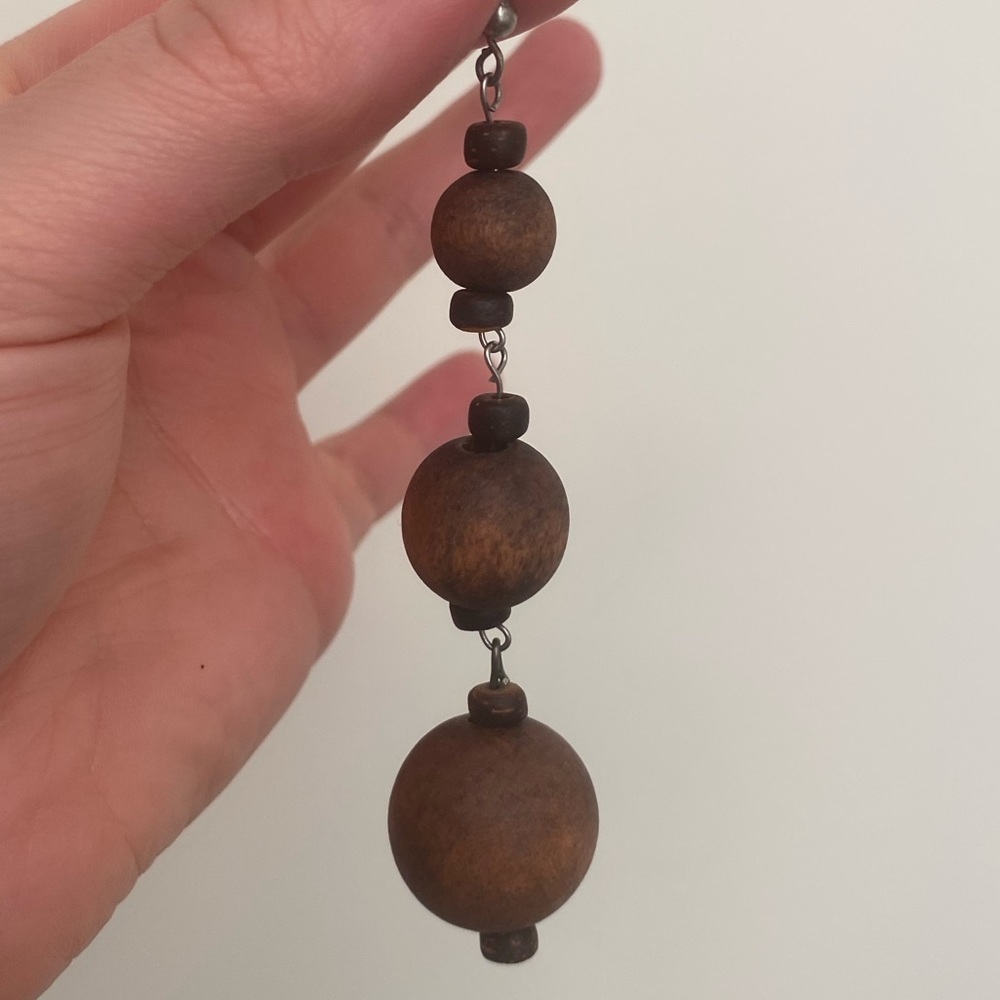 Wooden Drop Earrings